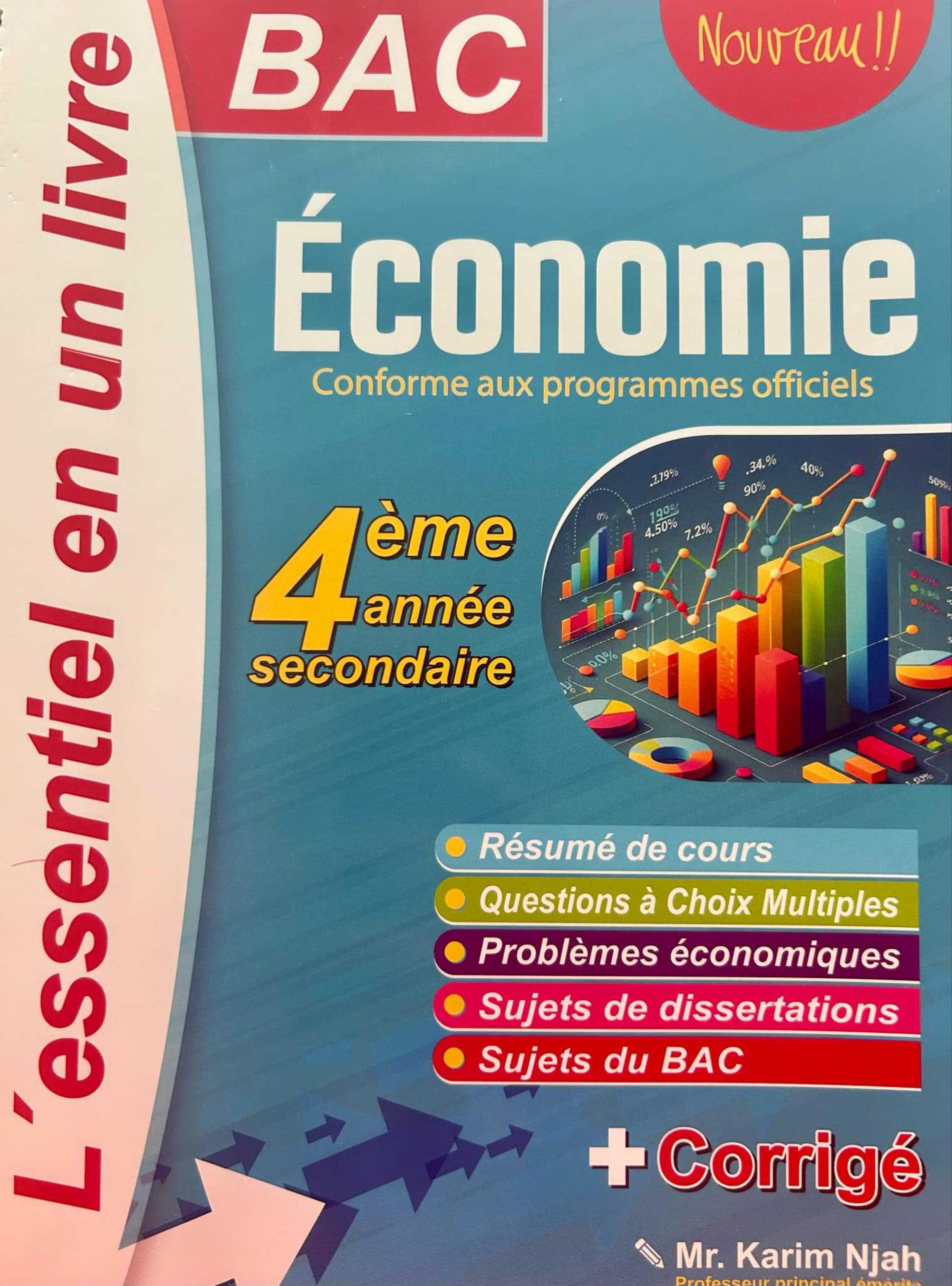 Livre L'essentiel en Economie - Bac Economie 2027