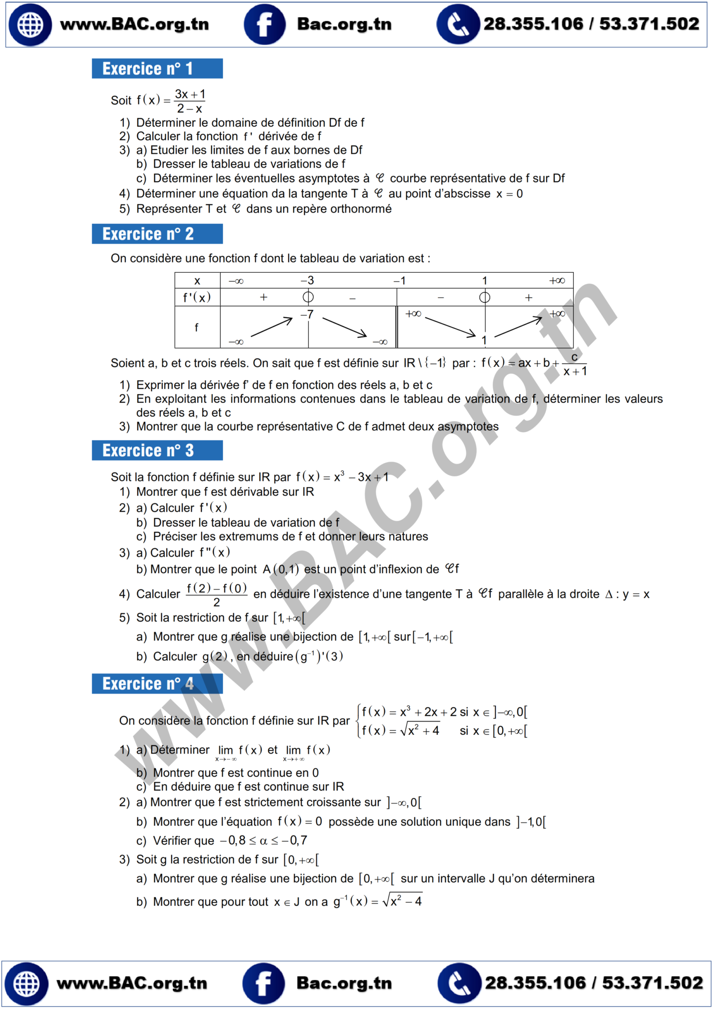 Livres Révisions Devoirs et Séries Sfax 2021 - Bac Tunisie 2023